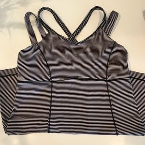 Striped Lululemon workout tank